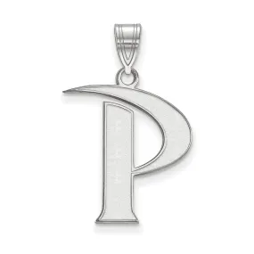 14k White Gold Pepperdine U. Large Initial P Pendant