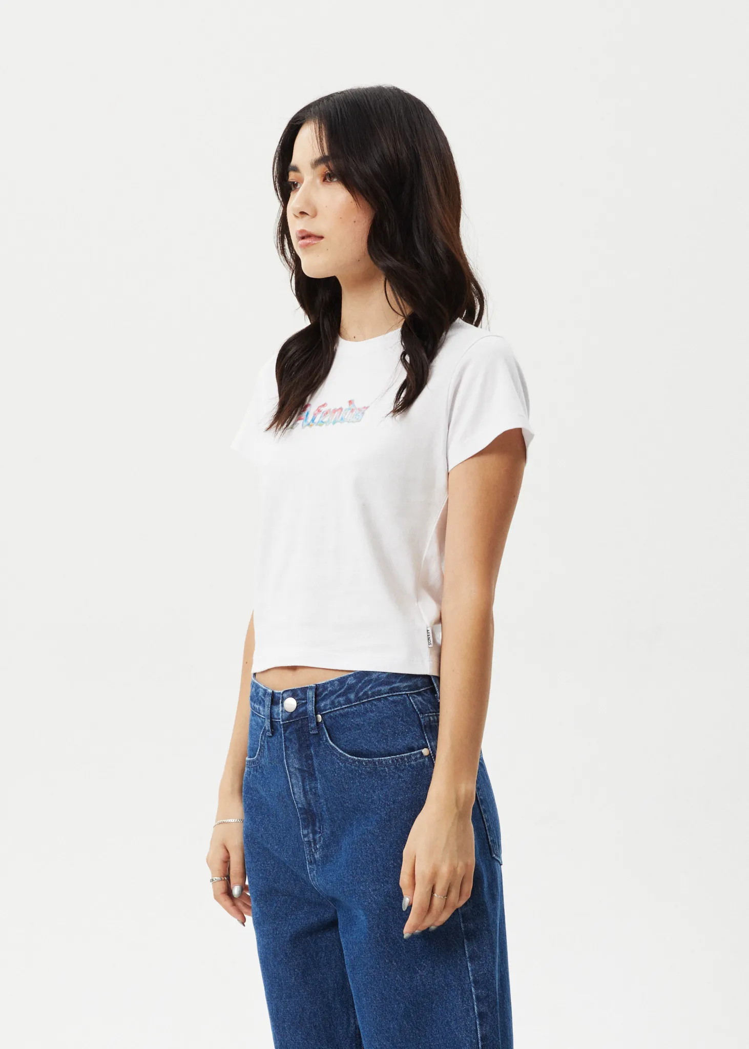 AFENDS Womens Nirvana - Baby Tee - White