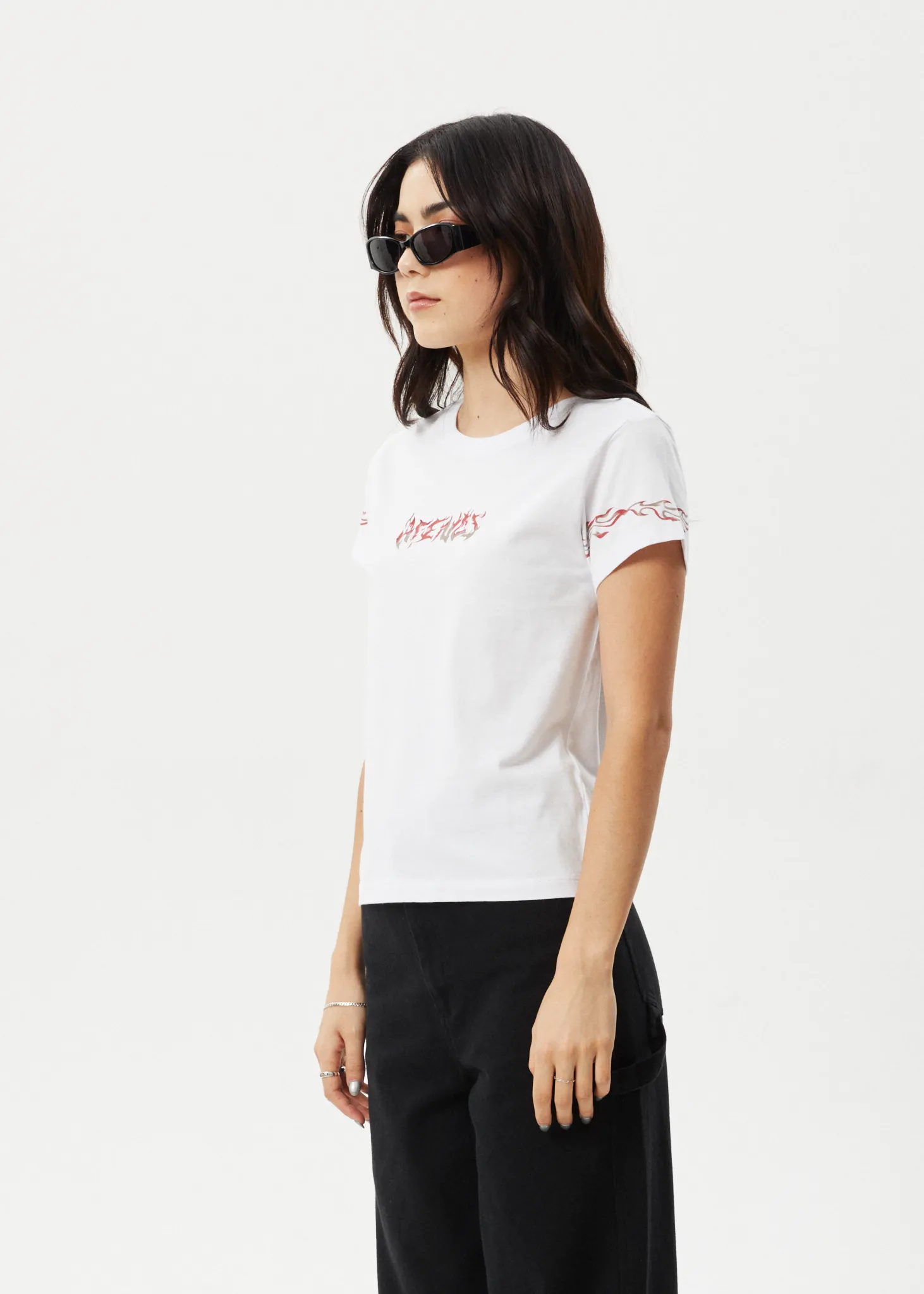 AFENDS Womens Scorched - Regular Tee - White