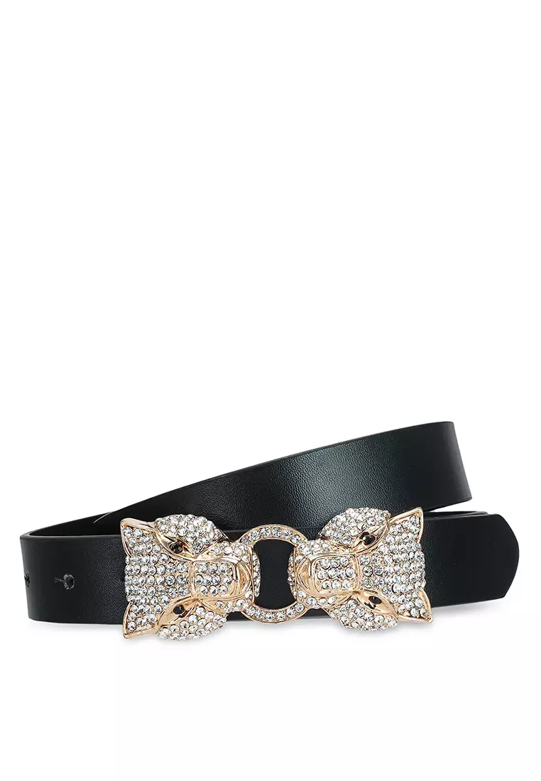 ALDO Ybealin Tiger Head Buckle Belt