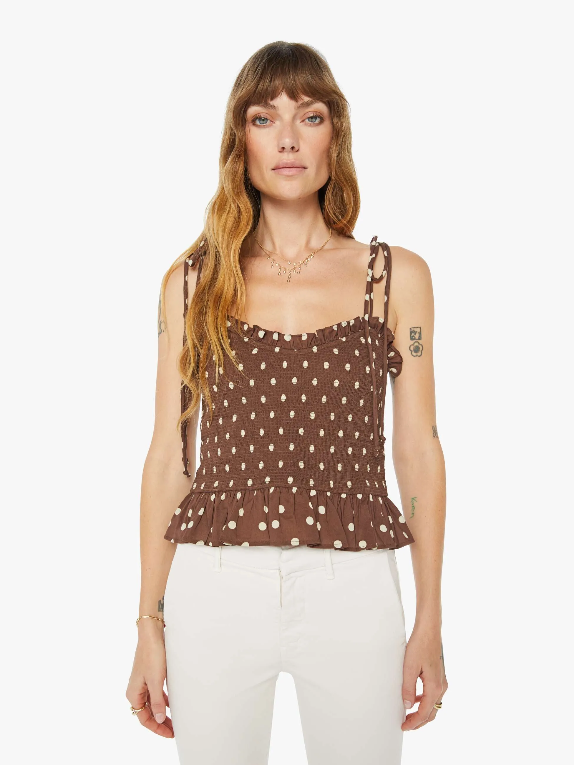 Alix Of Bohemia Clara Smock Top - Brown Cocoa