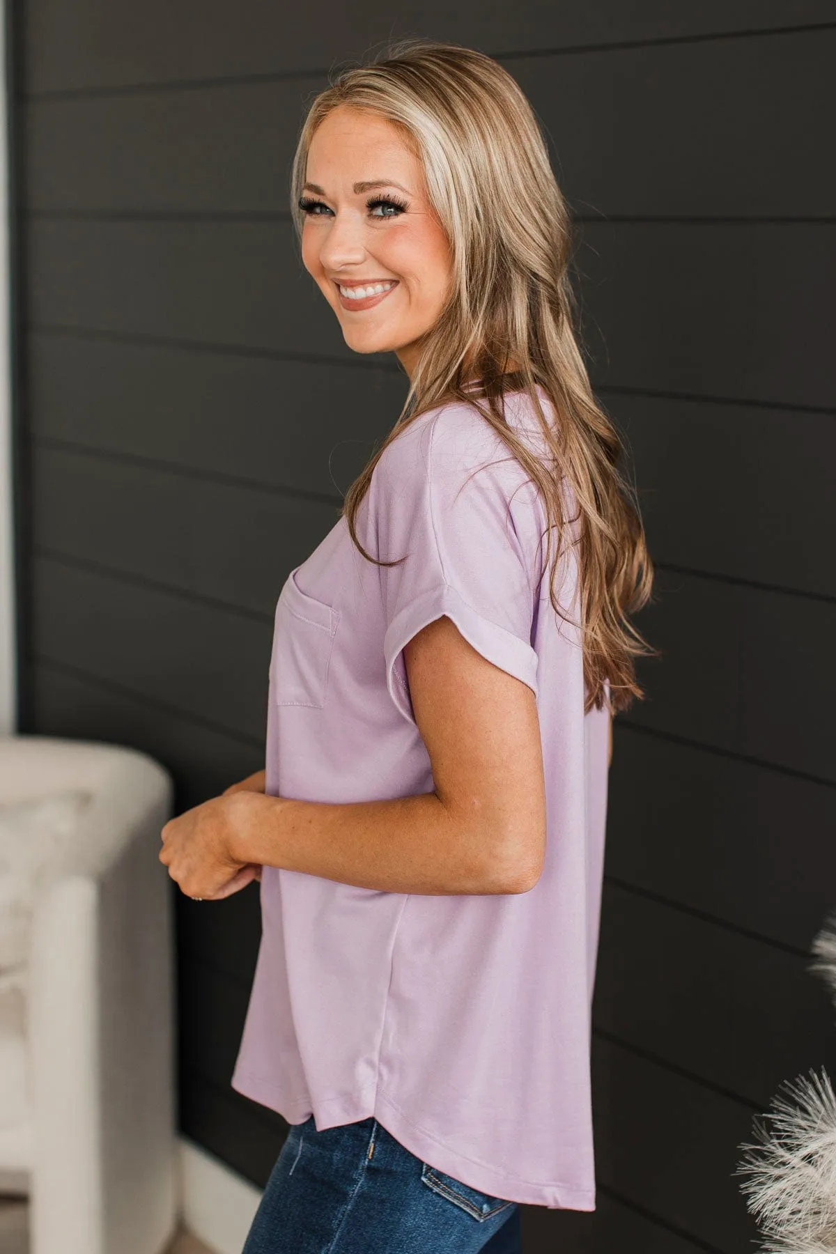 All The Best Short Sleeve Top- Lilac