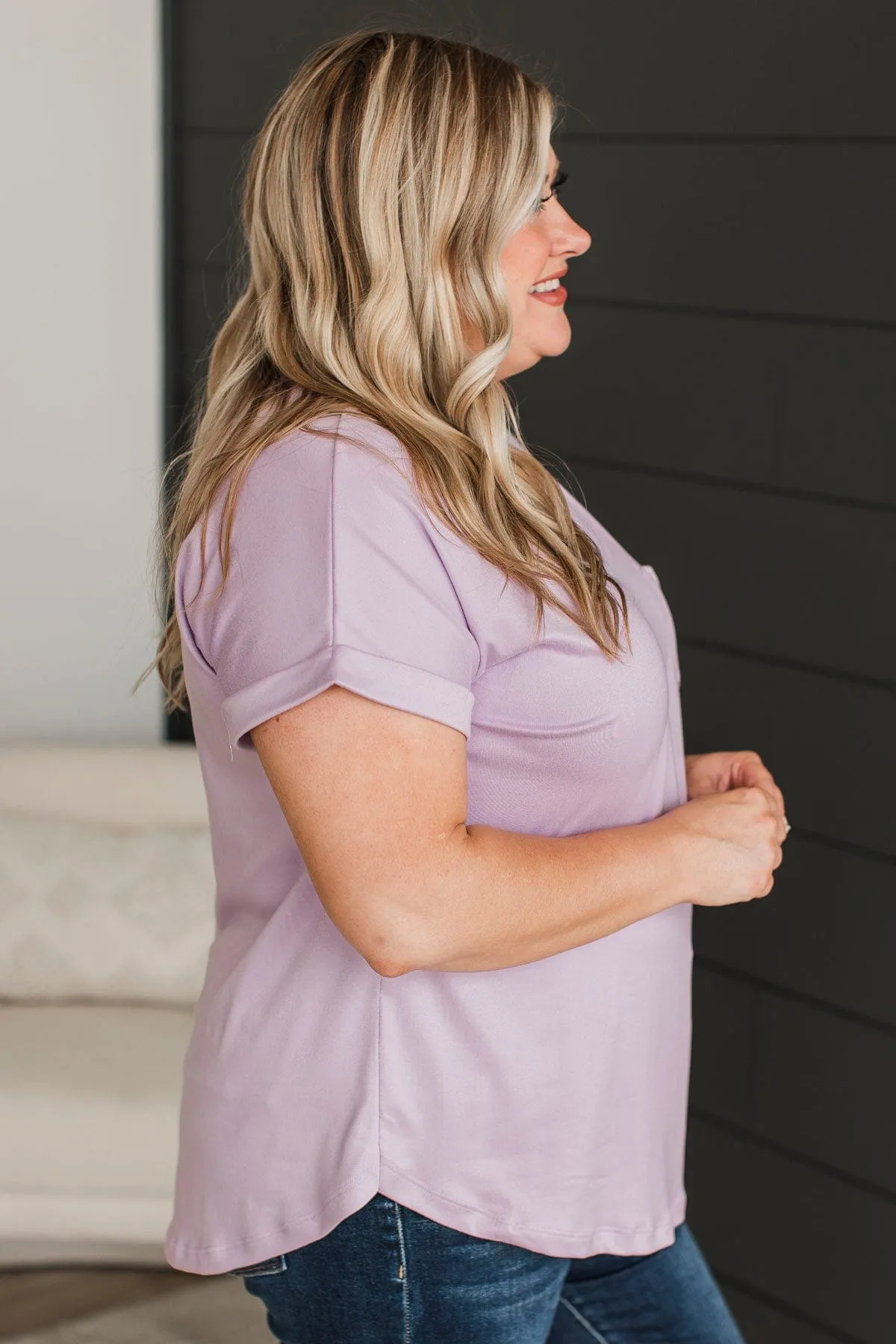 All The Best Short Sleeve Top- Lilac