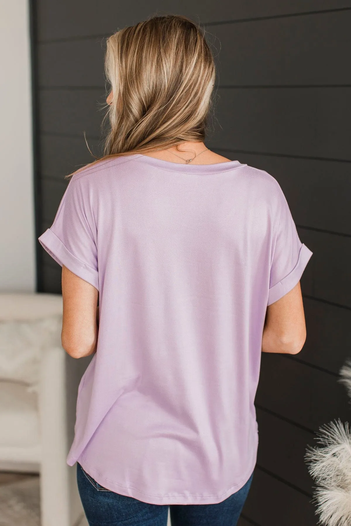 All The Best Short Sleeve Top- Lilac