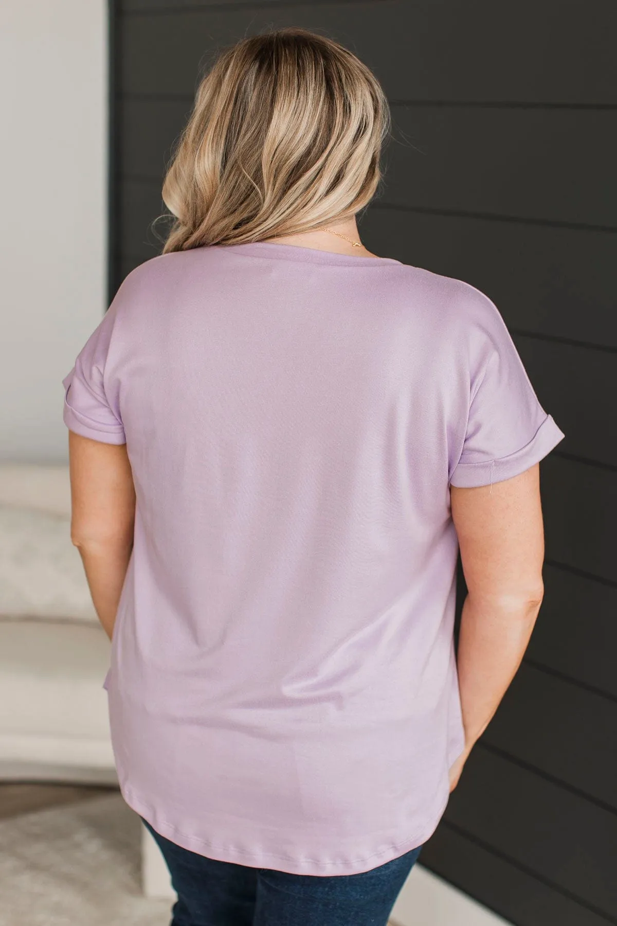 All The Best Short Sleeve Top- Lilac