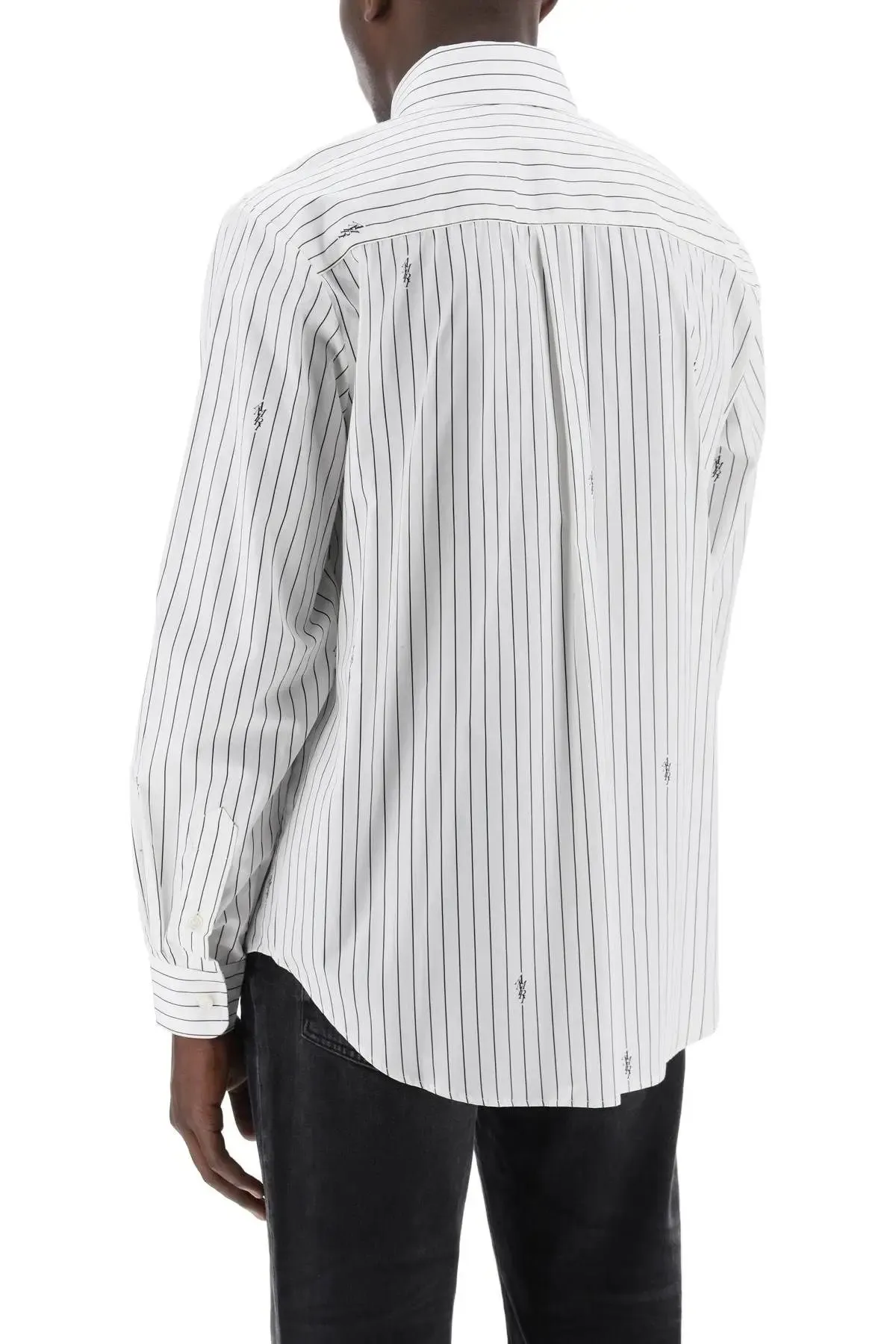 AMIRI  |Stripes Street Style Long Sleeves Cotton Logo Shirts