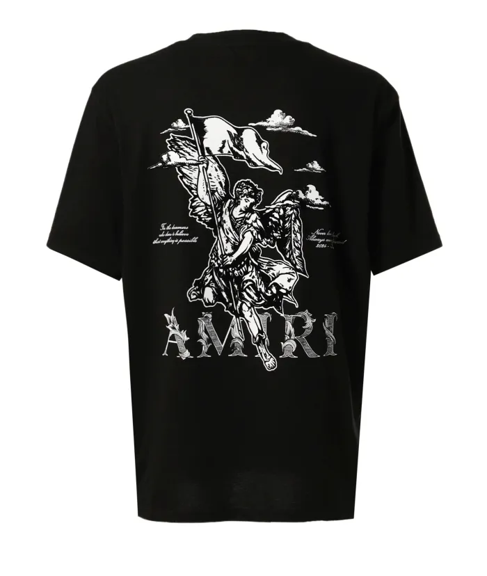 AMIRI  |Unisex Street Style Oversized Logo T-Shirts