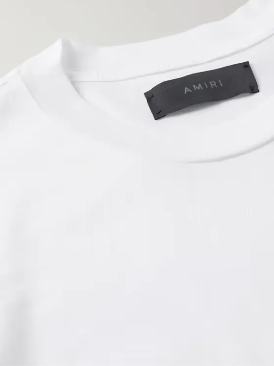 AMIRI  |Unisex Street Style U-Neck Plain Cotton Short Sleeves Logo