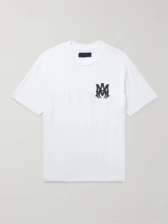 AMIRI  |Unisex Street Style U-Neck Plain Cotton Short Sleeves Logo