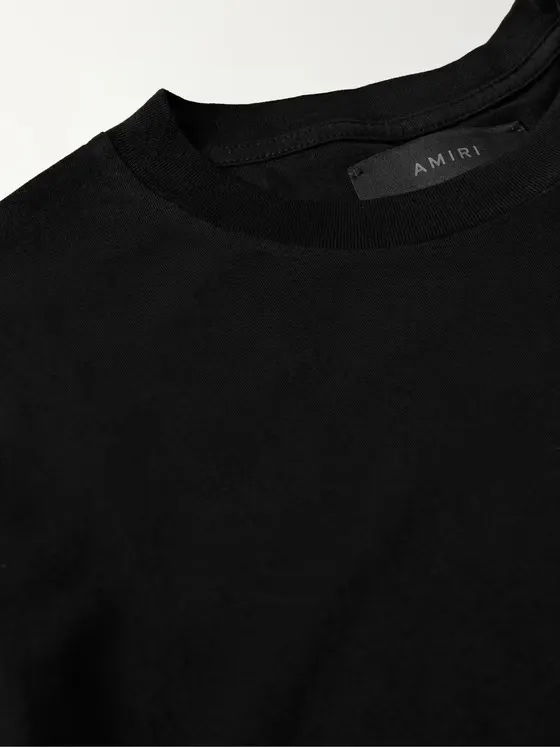 AMIRI  |Unisex Street Style U-Neck Plain Cotton Short Sleeves Logo