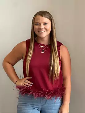 Angel Crop Tank Feather Blouse