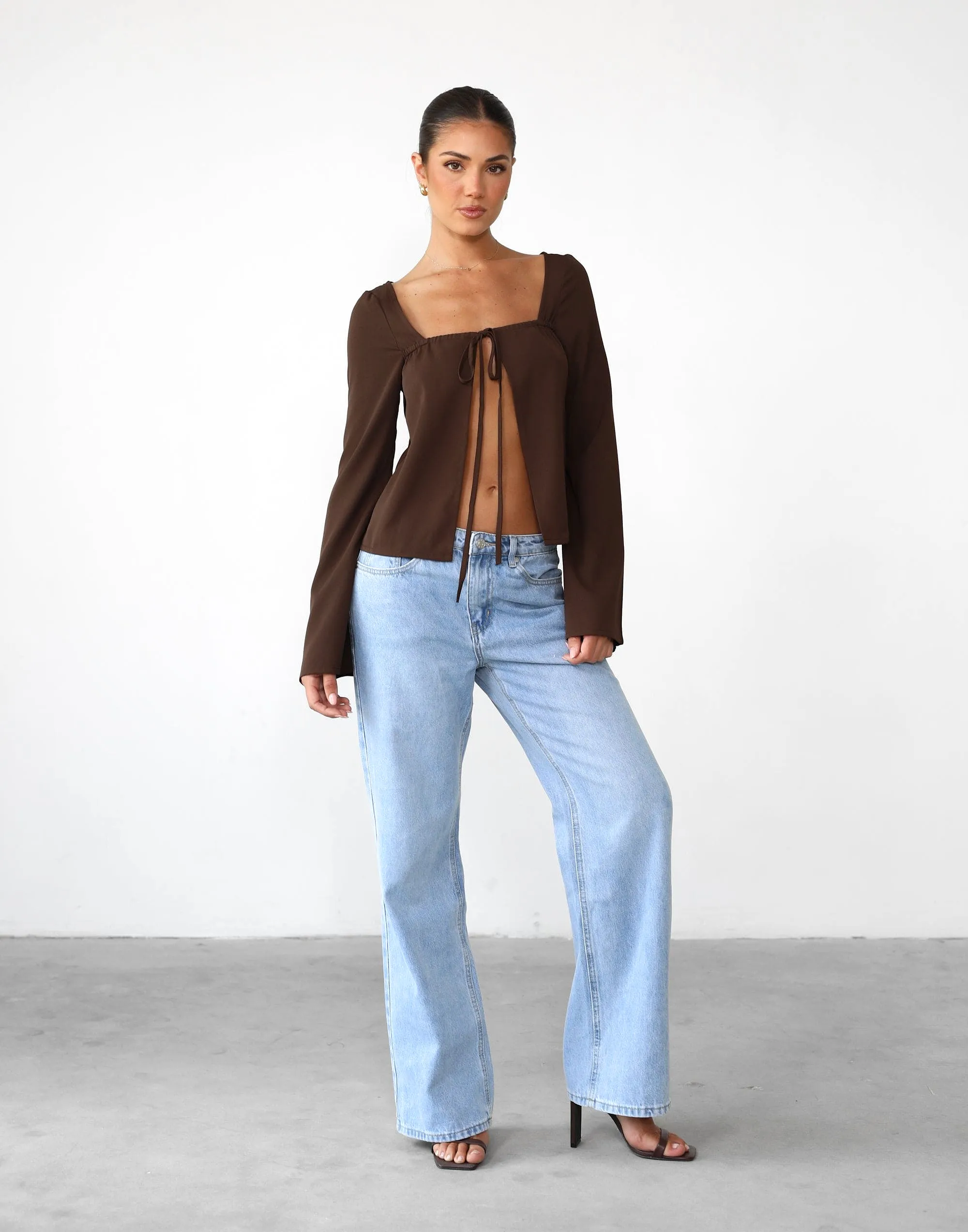 Aria Long Sleeve Top (Cocoa)