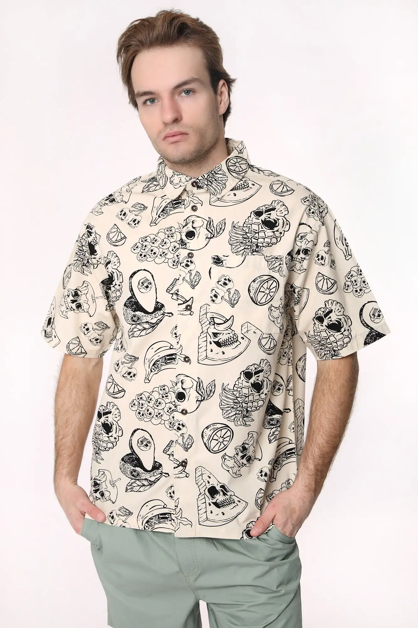 Arsenic Mens Printed Button-Up