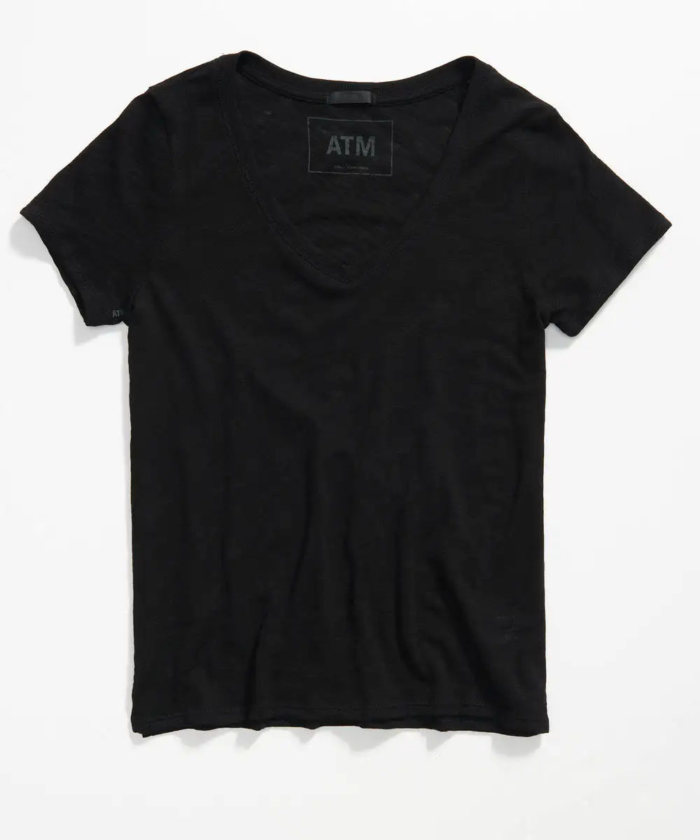 ATM Slub Jersey School Boy V Neck Tee