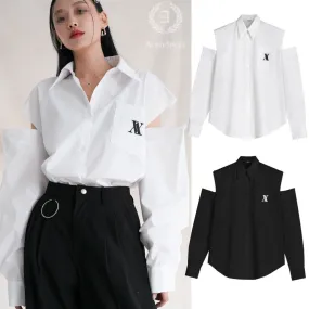 AVANDRESS  |Casual Style Street Style Plain Logo Shirts & Blouses