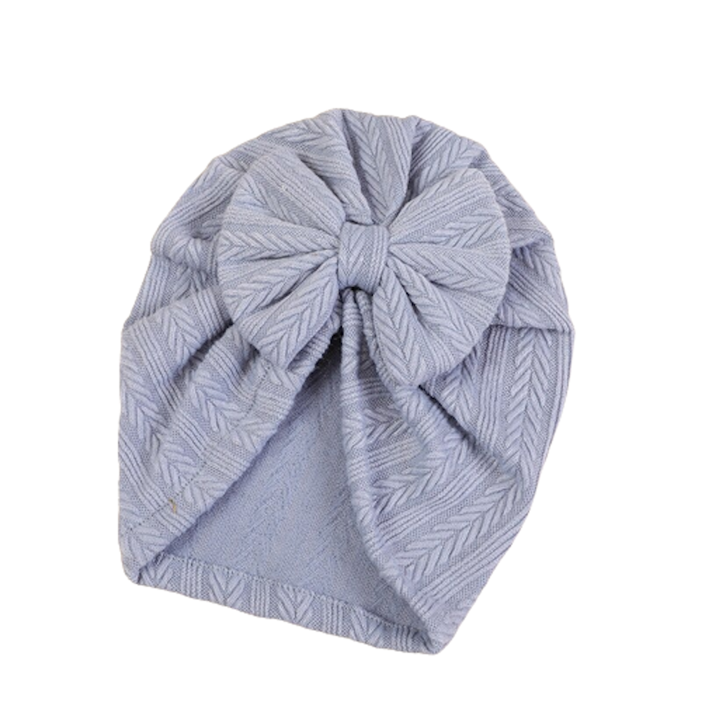 Baby Myla Bow Turban in Pale Blue