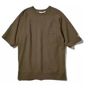 BATTENWEAR Short Sleeve Reach Up Sweatshirt Olive Green