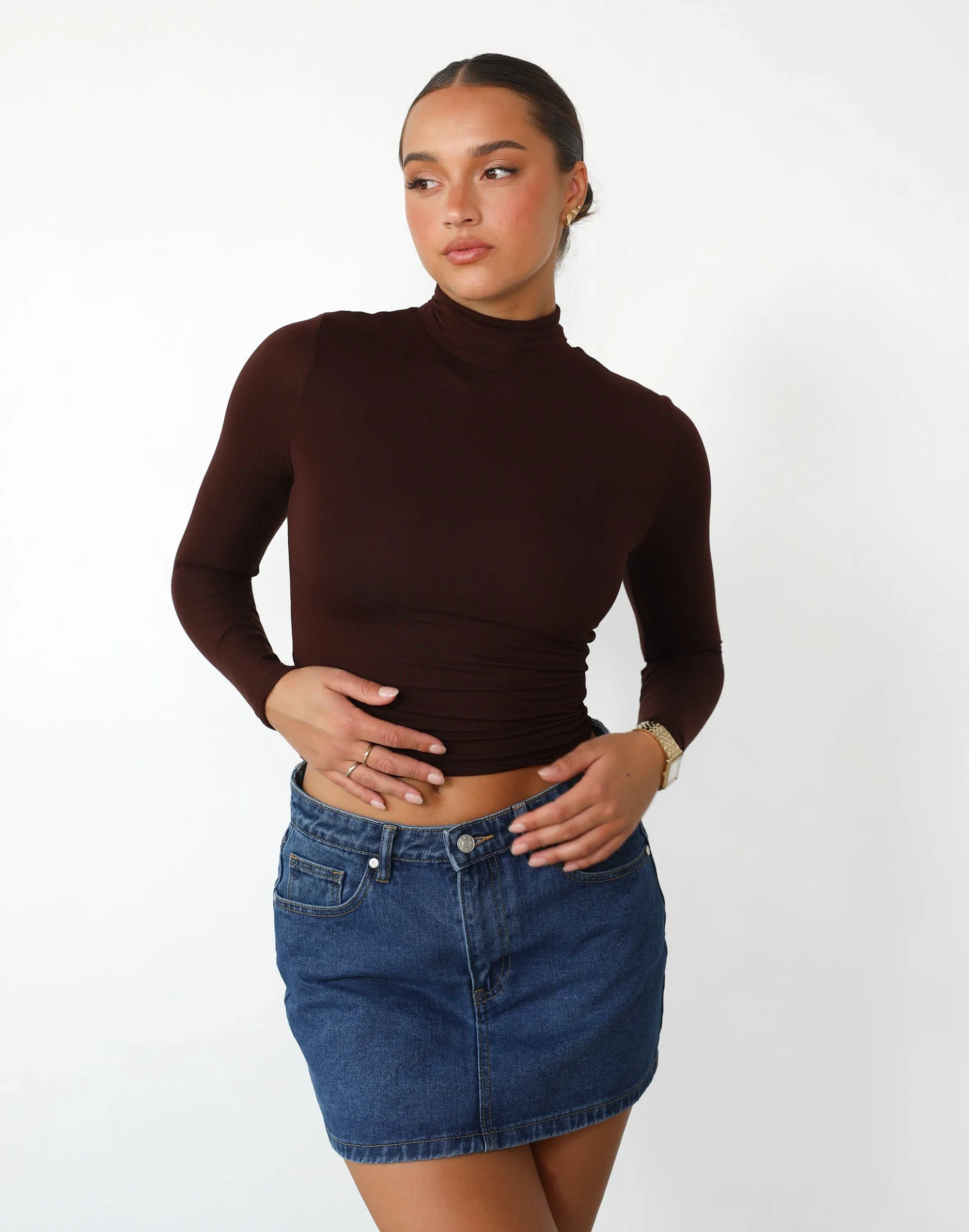 Benny Long Sleeve Top (Cocoa)