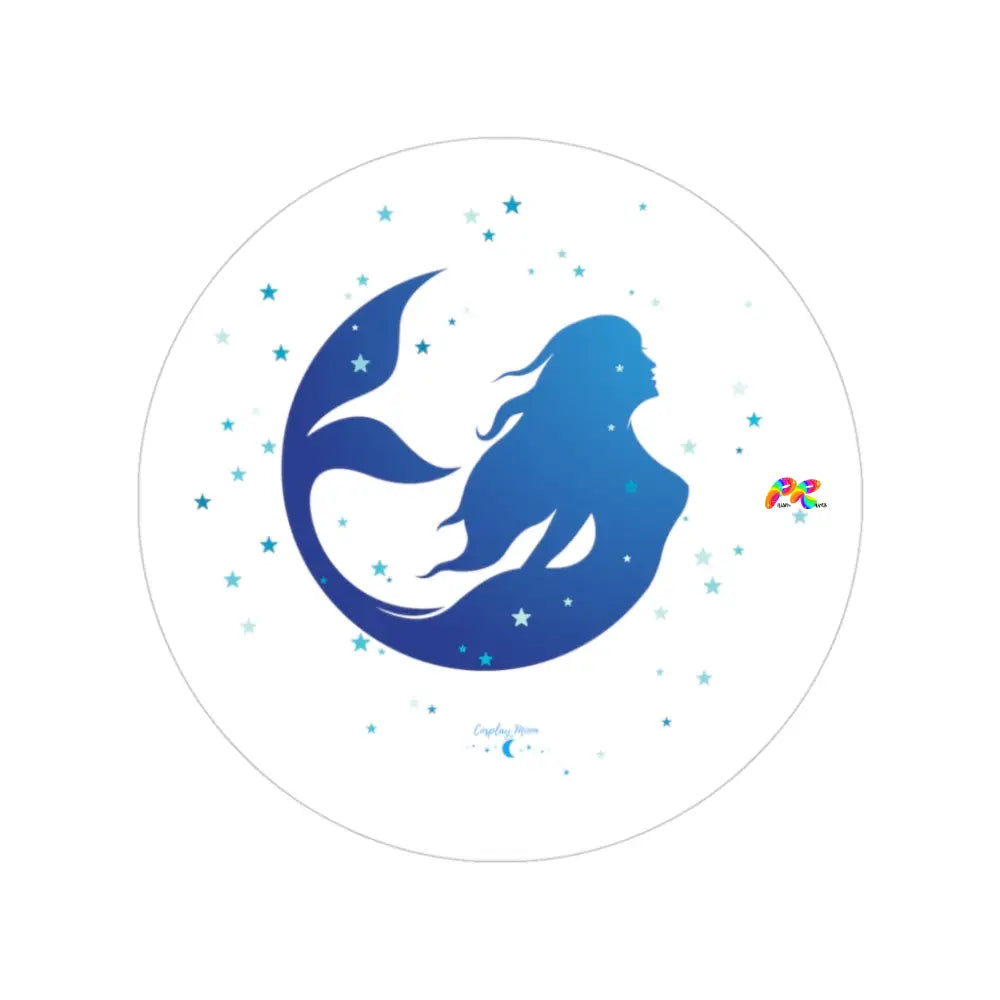 Blue Mermaid Transparent Outdoor Stickers