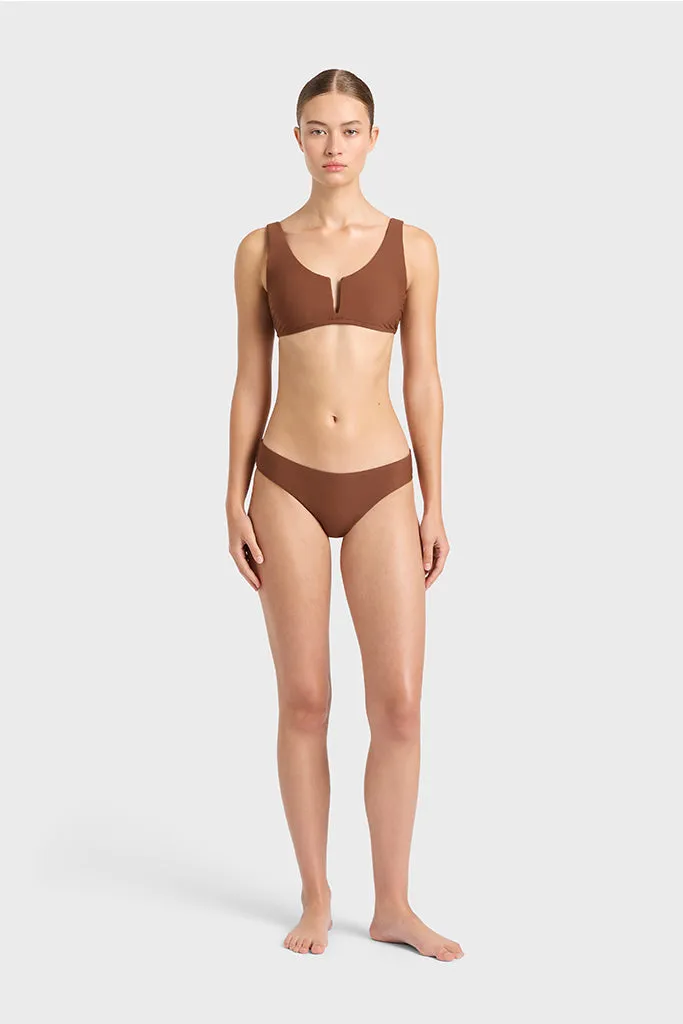 BONDI BORN - Verona Bikini Top - Cocoa