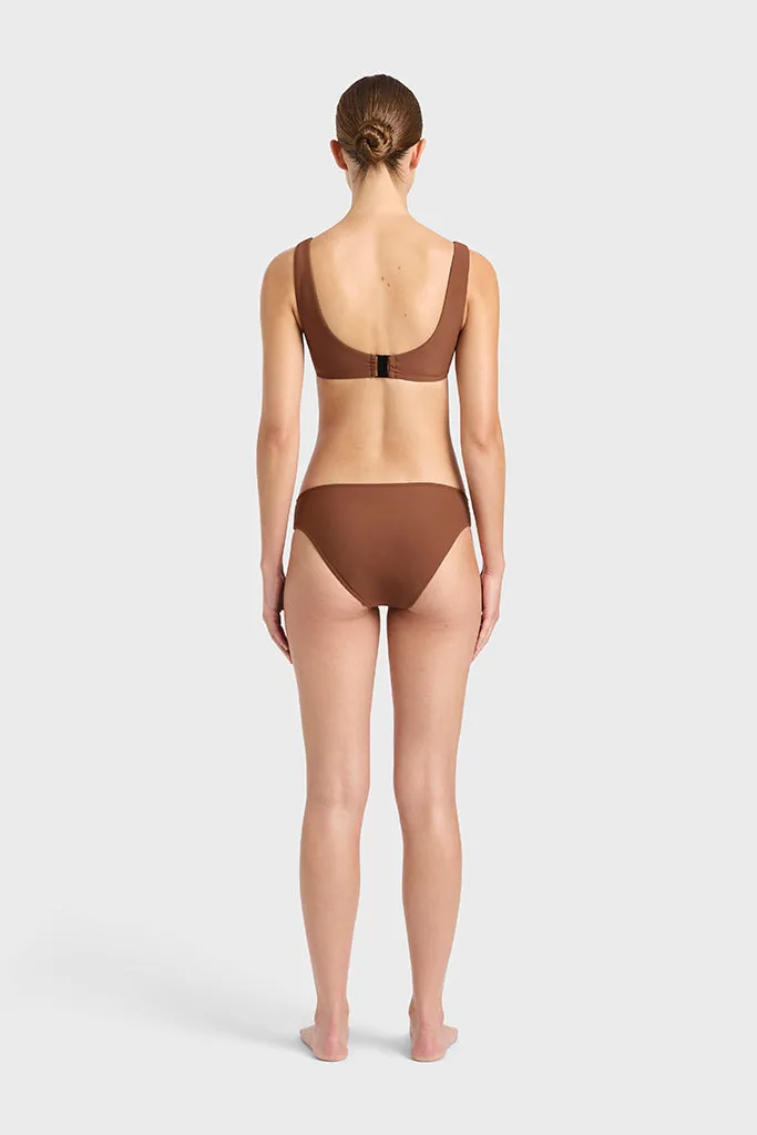 BONDI BORN - Verona Bikini Top - Cocoa