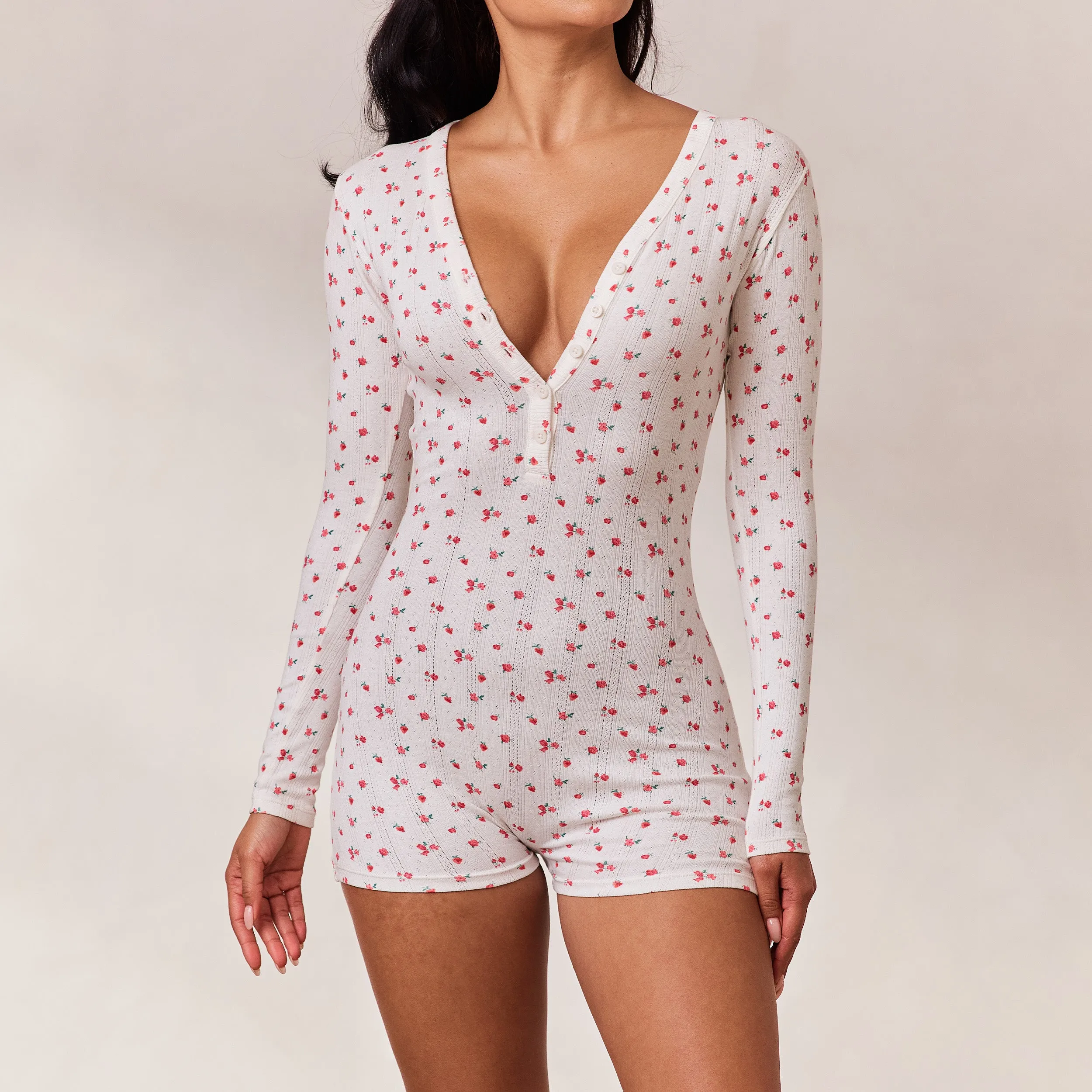 Breakfast Club Romper - White Print