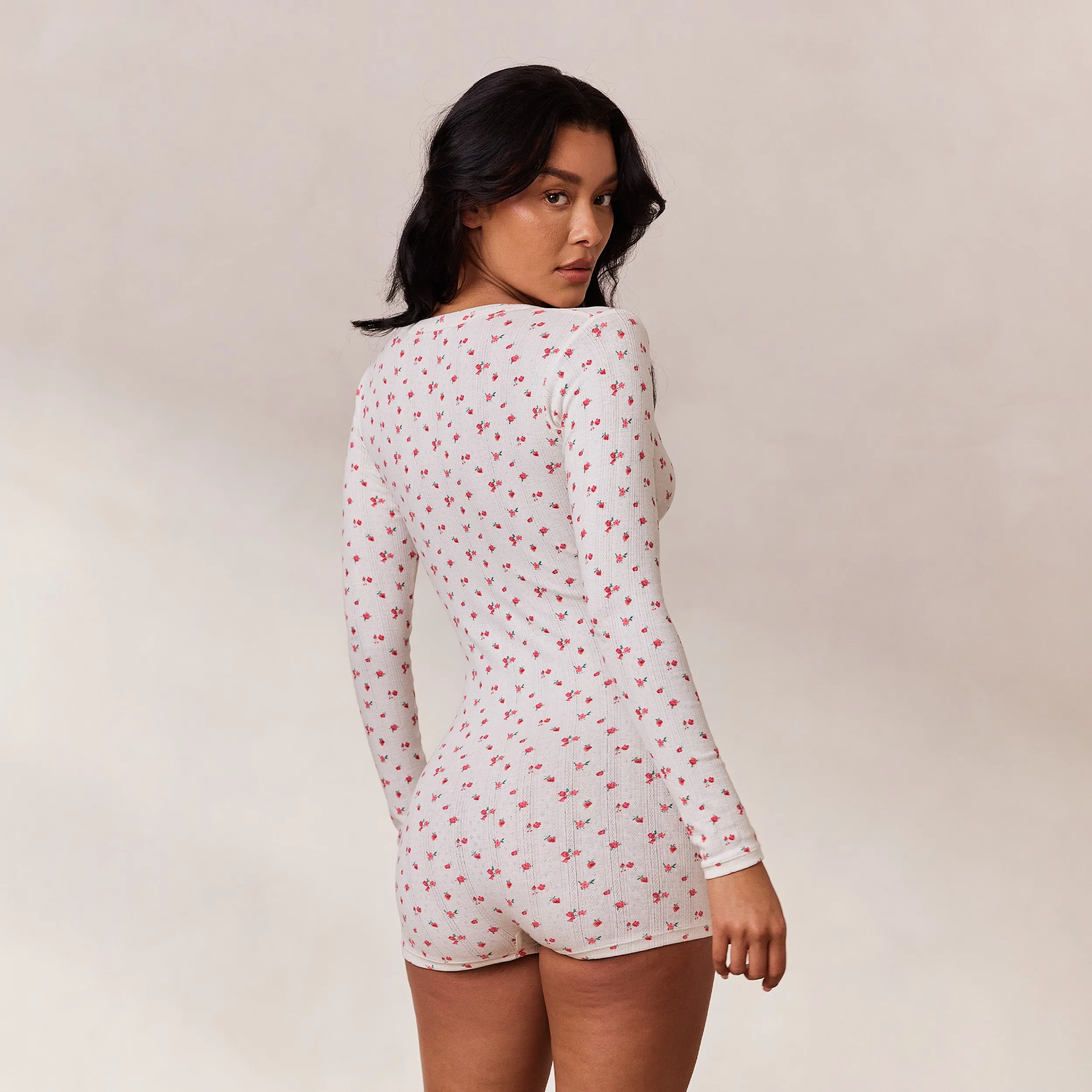 Breakfast Club Romper - White Print