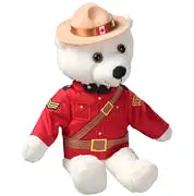 Canadian  Mountie white BEAR 11 ‘ Cute Souvenir Plush Stuffed animal