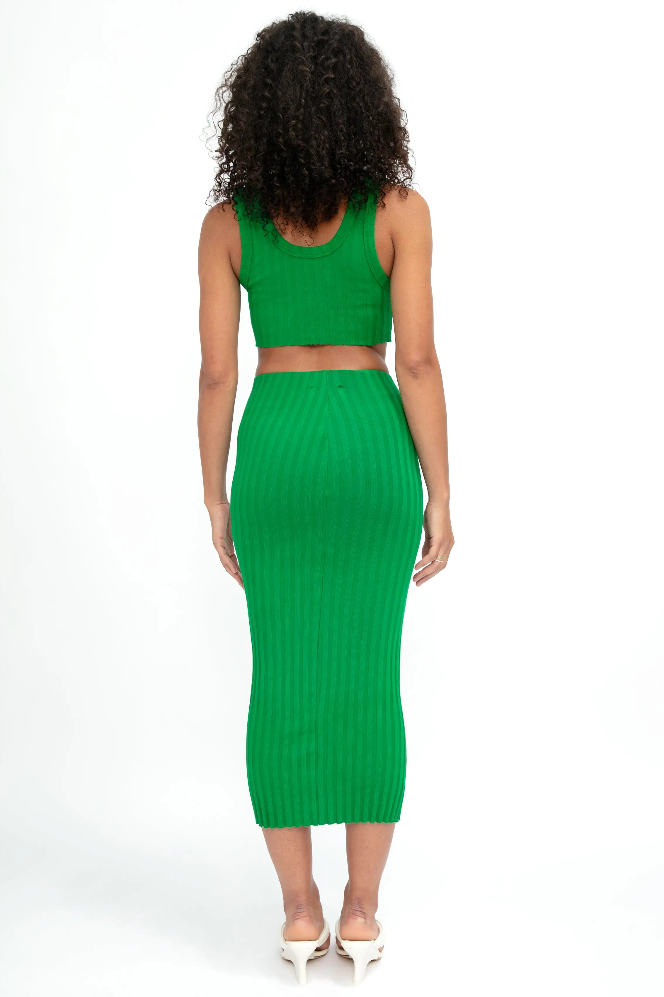 Capri Crop Tank in Kelly Green