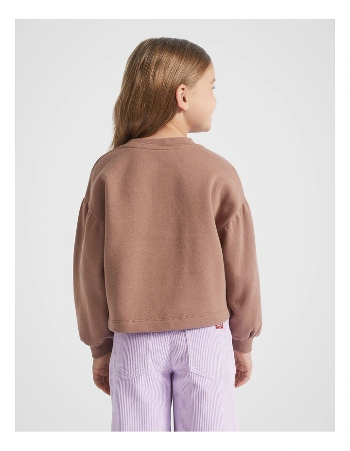 Cherry Sweat Top in Cocoa