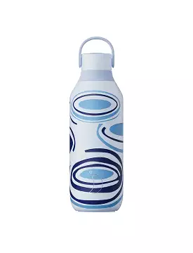 Chillys House of Sunny 500ml Water Bottle Klein Blue Hockney