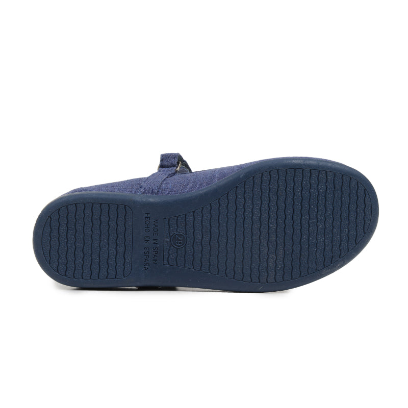 Classic Canvas Mary Janes in Denim Blue