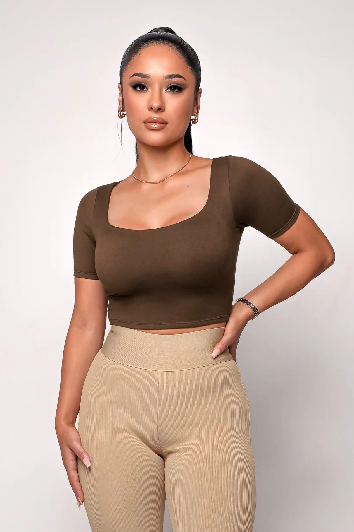 Classic Crop Top - Cocoa