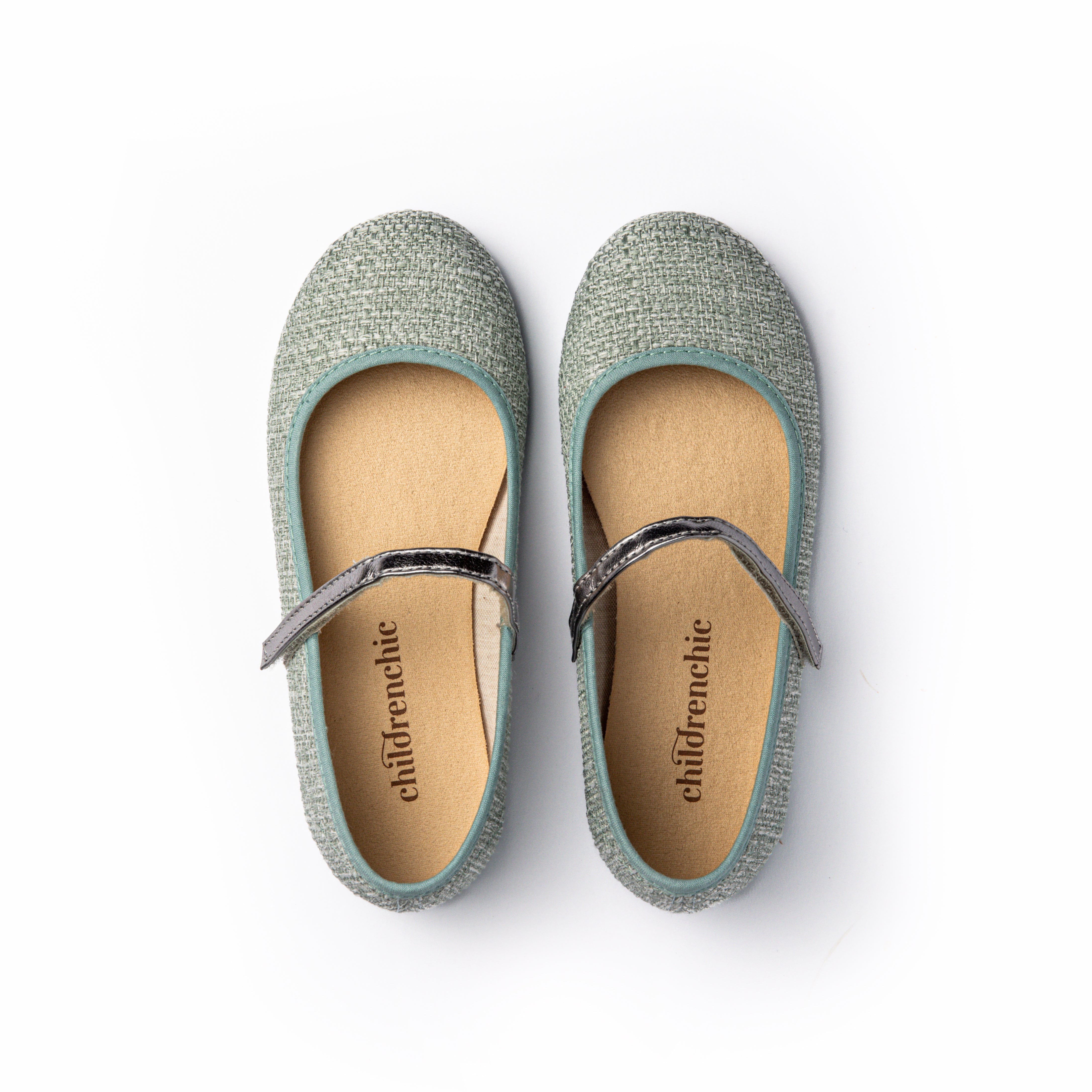 Classic Textured Mary Janes in Blue