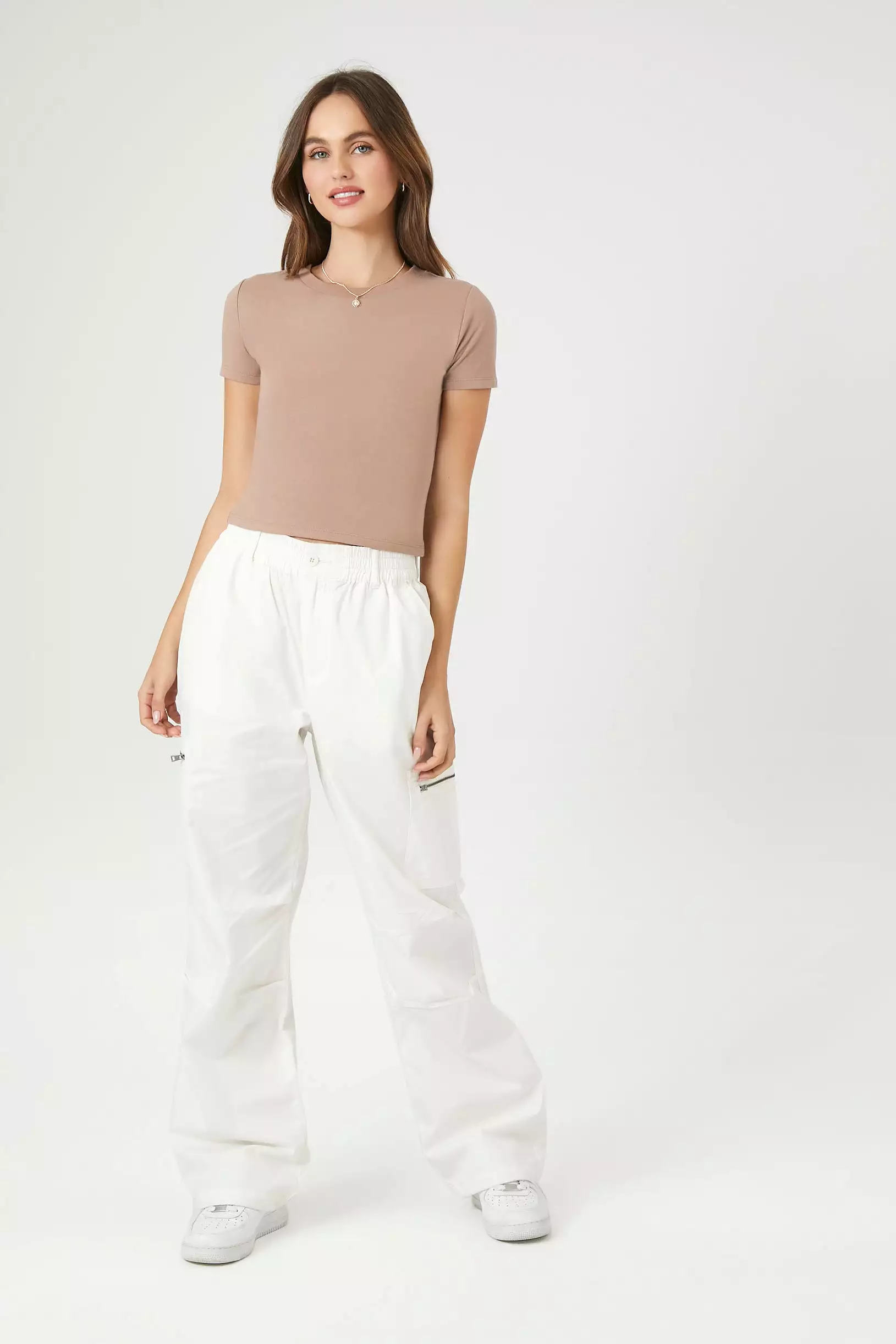 Crew Neck Cropped Tee