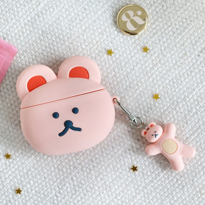 Cute Bear Characters Airpods Cases Accessory Silicone Keyring Protect Apple Charger Accessories