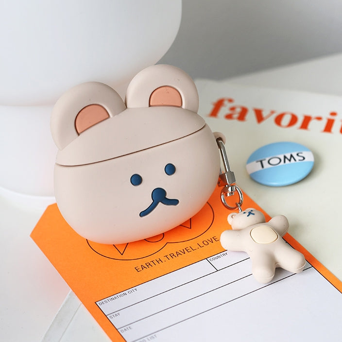 Cute Bear Characters Airpods Cases Accessory Silicone Keyring Protect Apple Charger Accessories