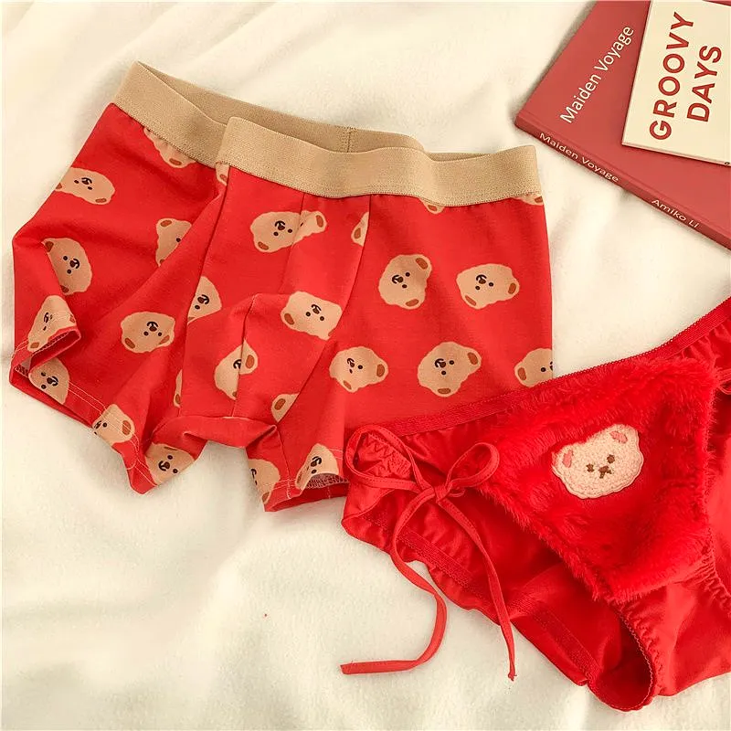 Cute Bear Couple Panties