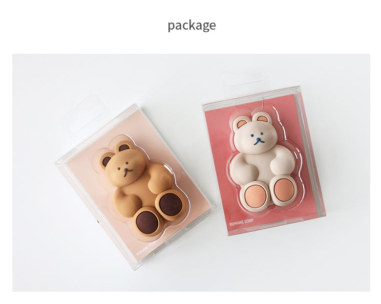 Cute Bear Griptok Cellphone Holder Tablet Stand soft Silicone 3 Step