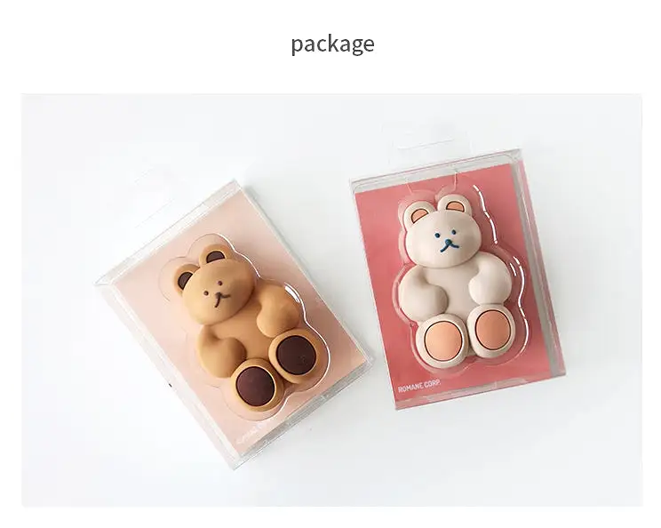 Cute Bear Griptok Cellphone Holder Tablet Stand soft Silicone 3 Step