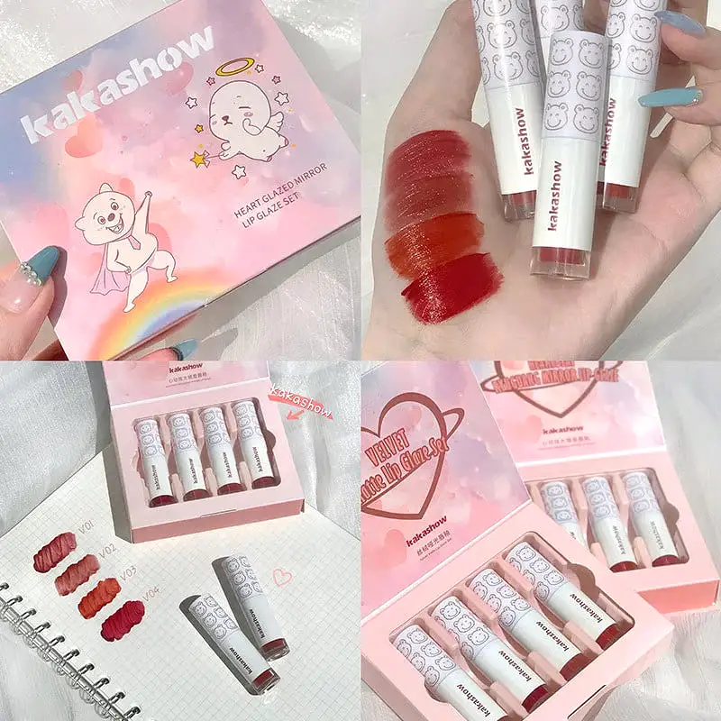 Cute Bear Mini Lip Gloss Set