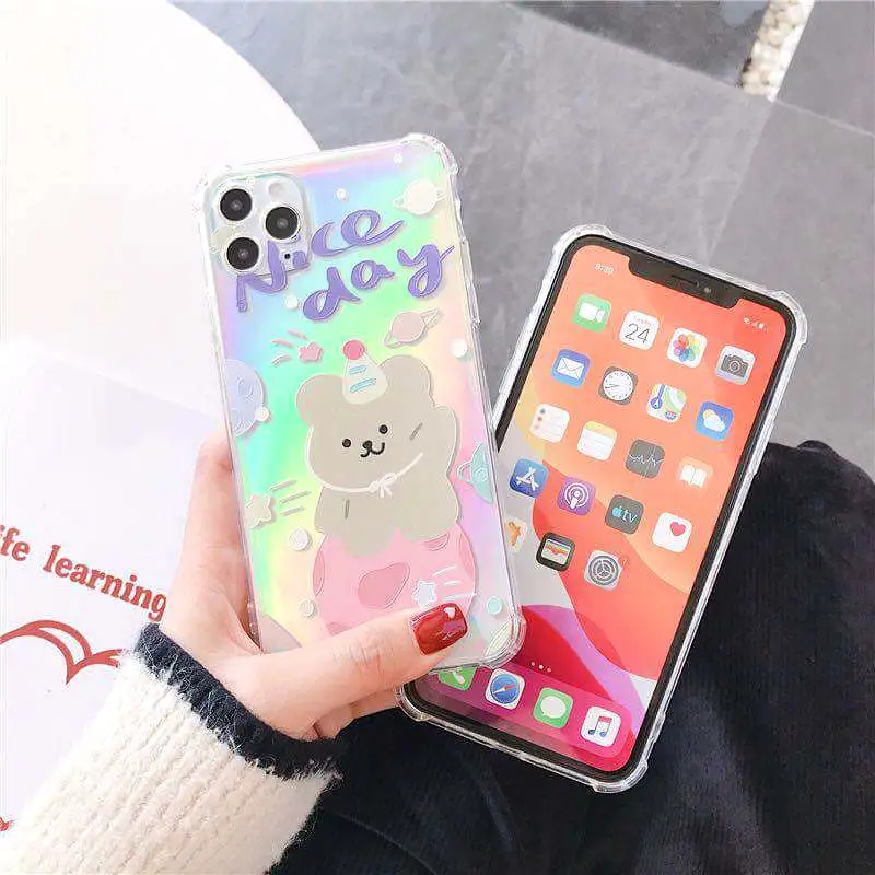 CUTE LASER BEAR IPHONE CASE BY51103