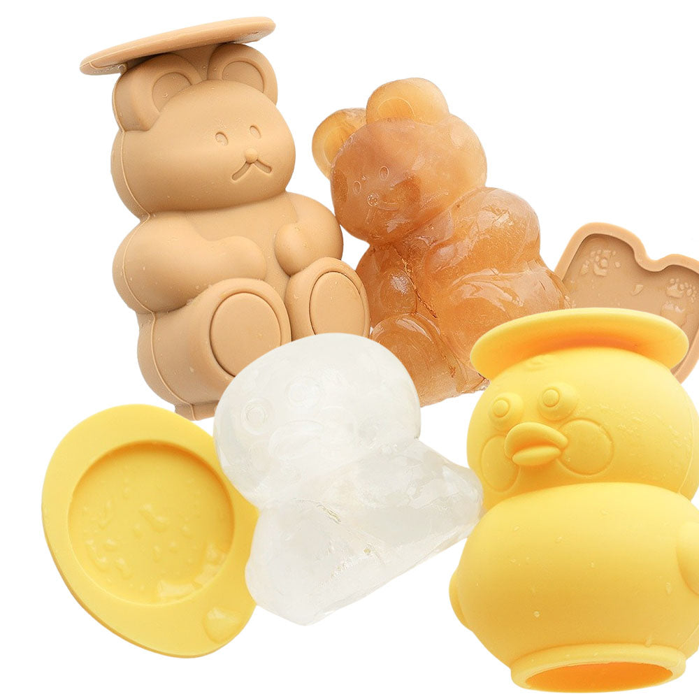 Duck Bear Silicone Ice Maker Accessories Mold Home Cafe Cute Novelty non-toxic Frozen