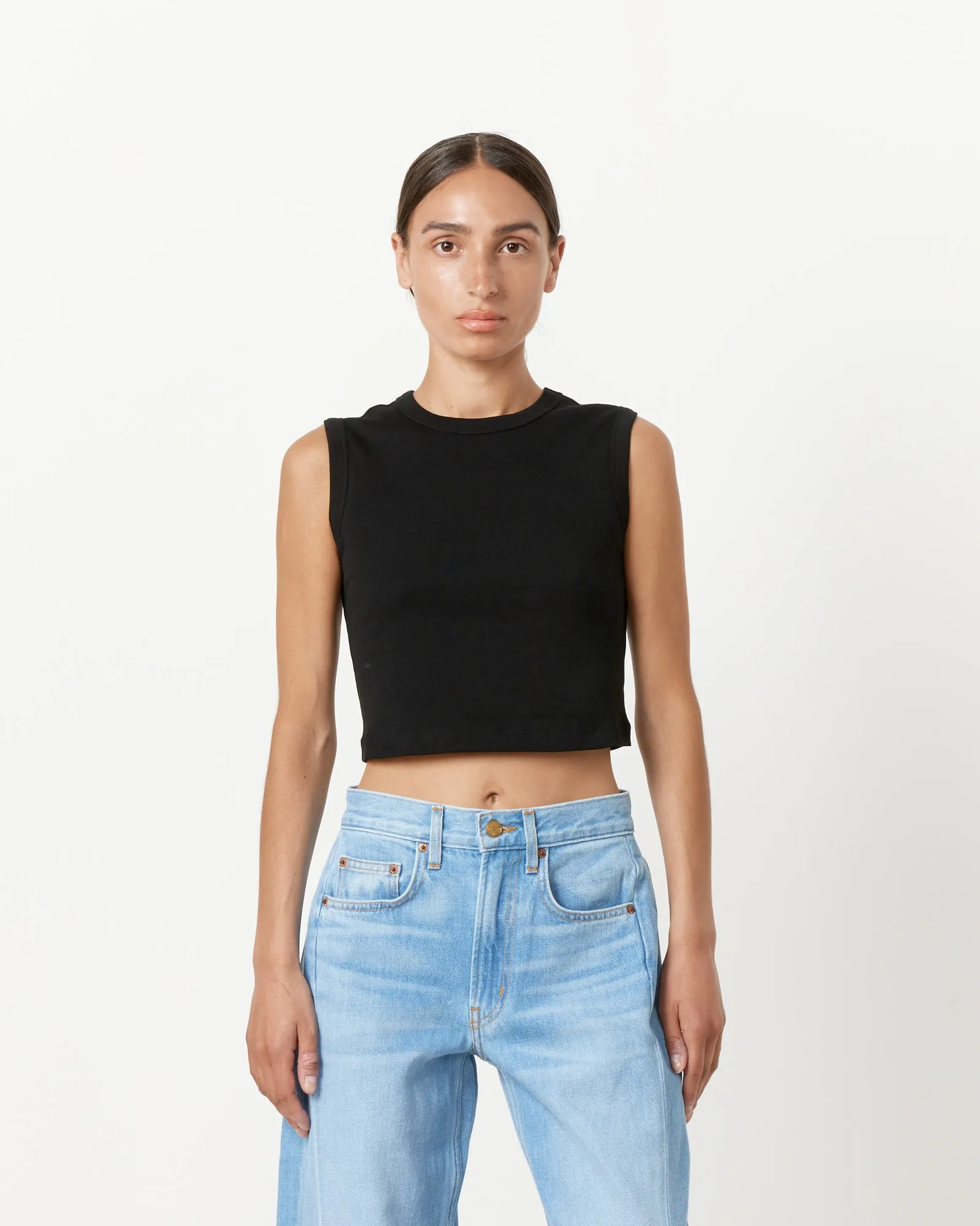 Esme Crop Tank in Black