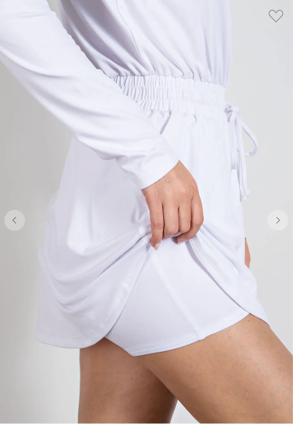 Getting Out Long Sleeve Hoodie Romper in White