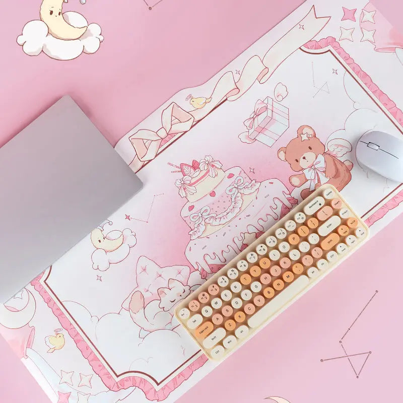 GG Pastel Sweet Dreamy Bear and Cake Mouse Pad ON1486