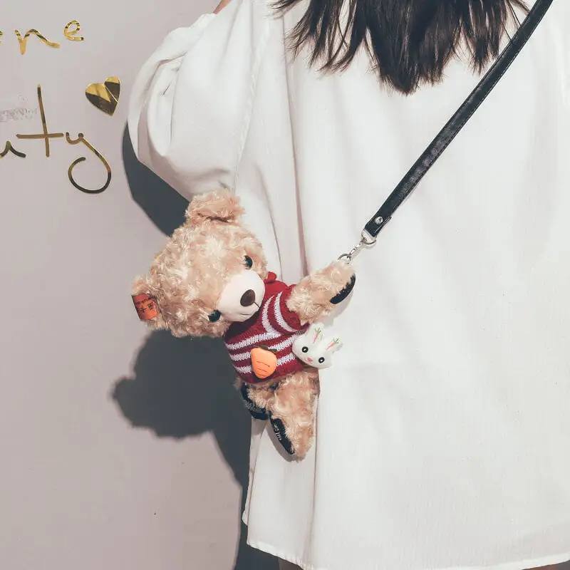 HARAJUKU CUTE BEAR PLUSH SHOULDER BAG BY8024