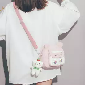 INS CUTE BEAR PLUSH CARTOON SHOULDER BAG BY9021