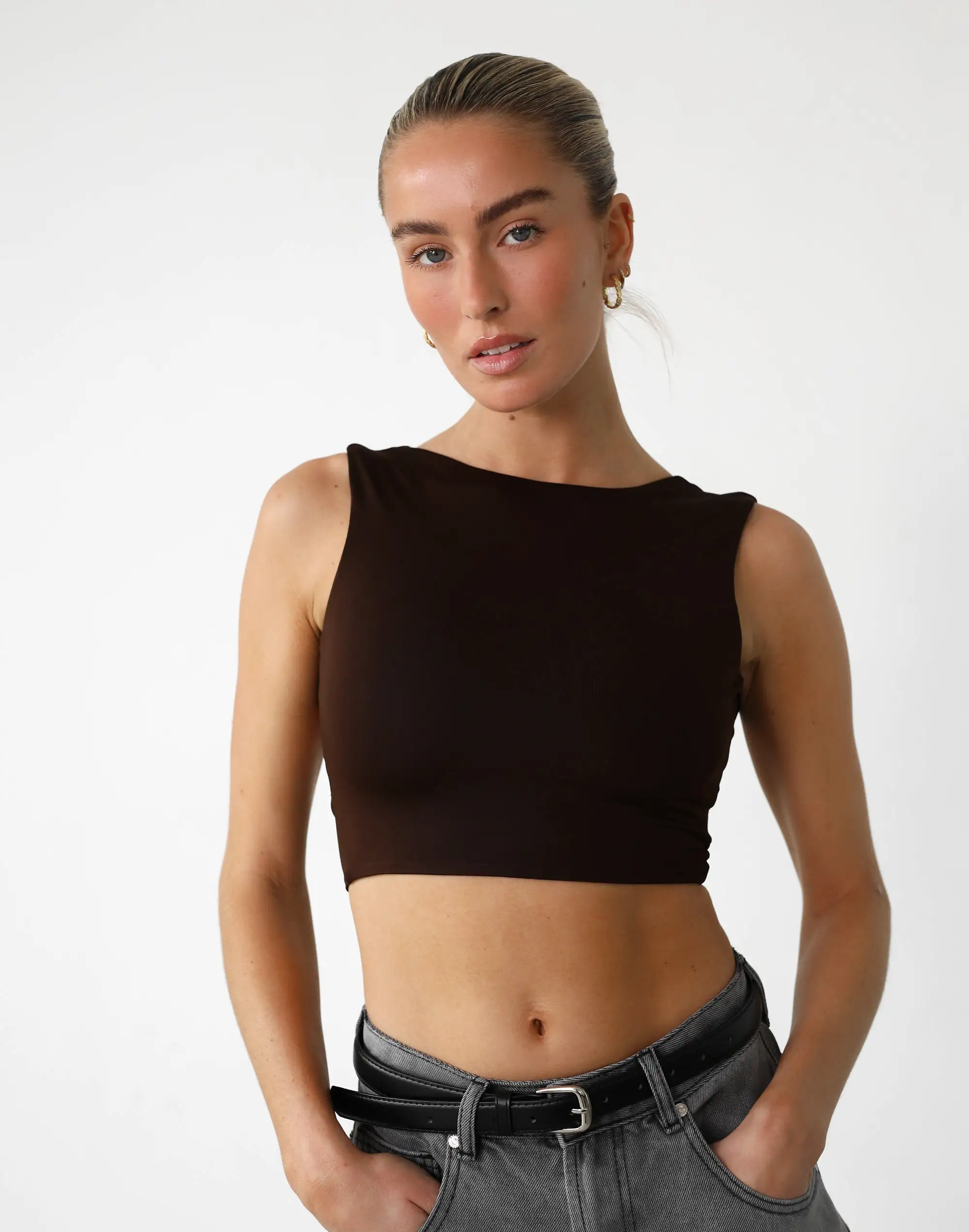 Kayce Crop Top (Cocoa)