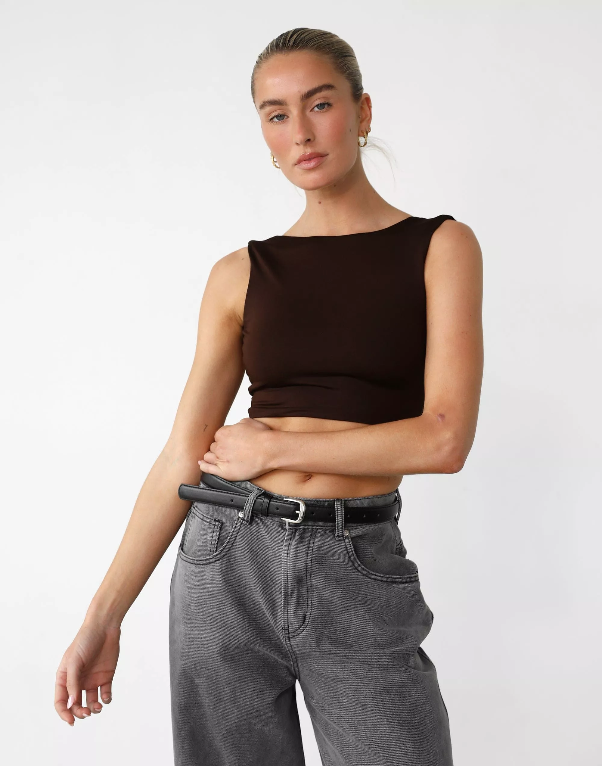 Kayce Crop Top (Cocoa)